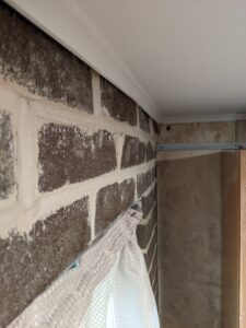 family room brick repair